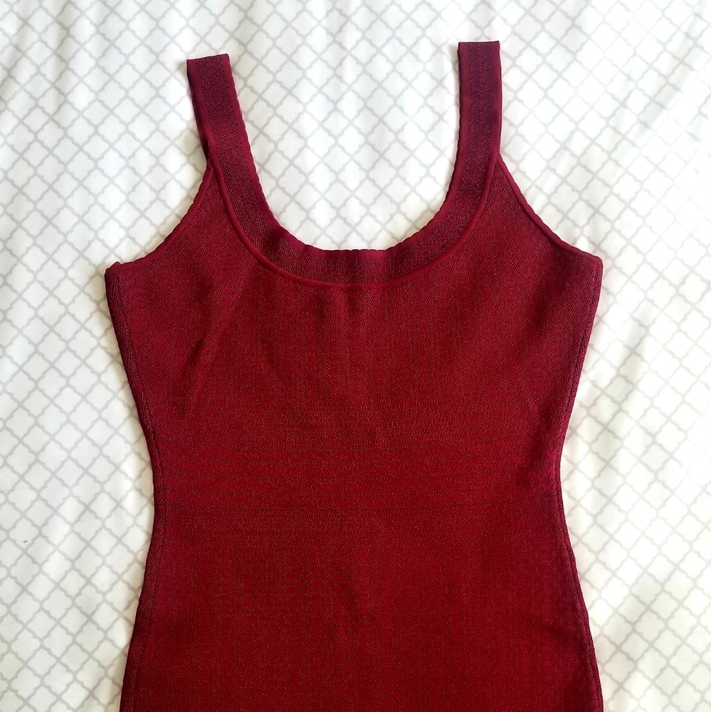 BCBG Maxazria red bodycon dress